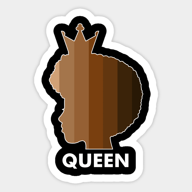 Melanin, Afro Melanin Queen, Black Pride, Skin shades Sticker by dukito